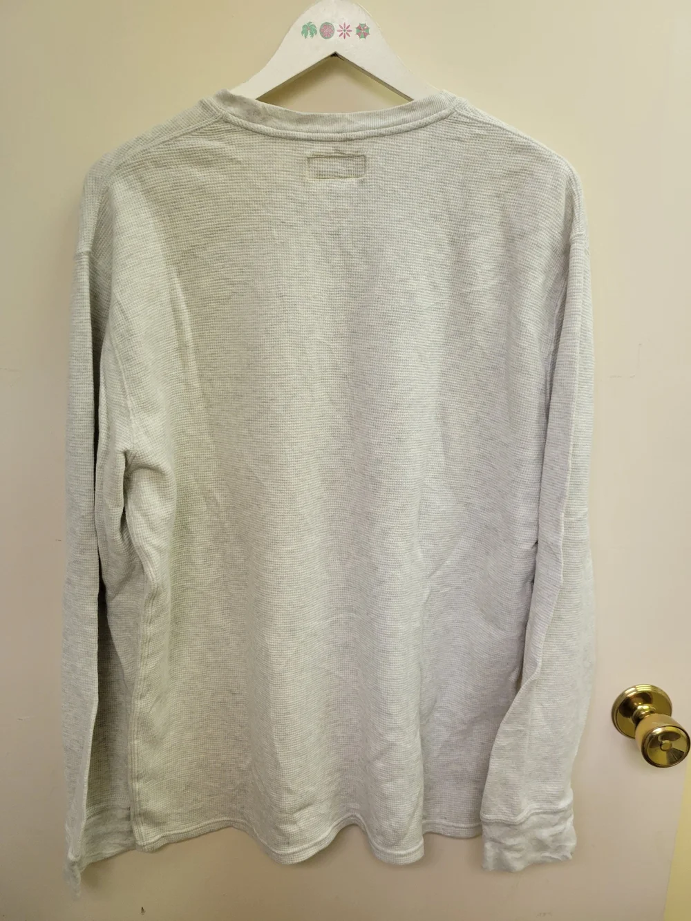 Polo Ralph Lauren Men's XL Gray Waffle-Knit Cotton Crewneck Pullover Sweater